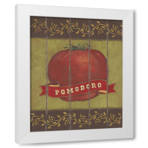 Pomodoro White Modern Wood Framed Art Print by Marrott, Stephanie