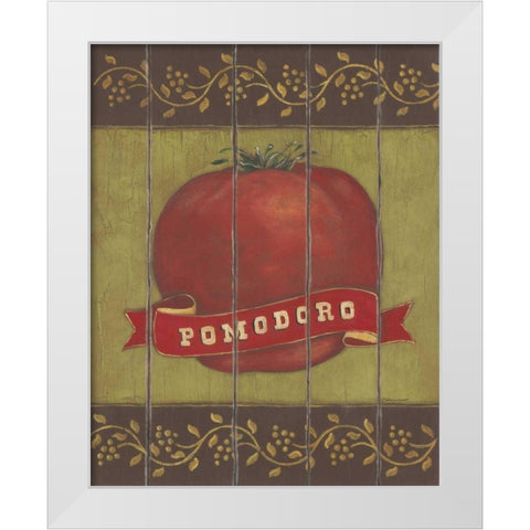 Pomodoro White Modern Wood Framed Art Print by Marrott, Stephanie