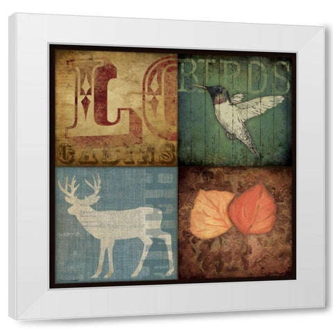 Lodge III White Modern Wood Framed Art Print by Marrott, Stephanie