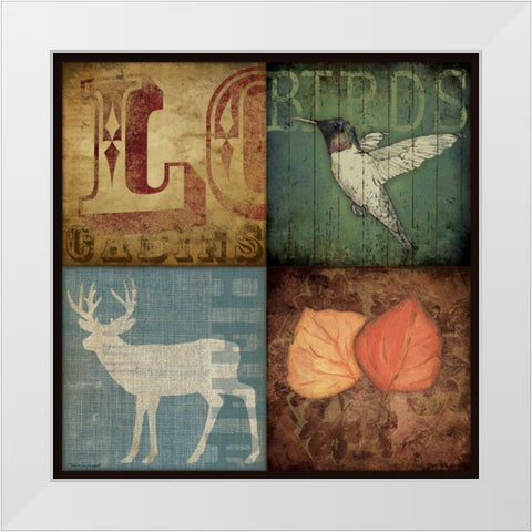 Lodge III White Modern Wood Framed Art Print by Marrott, Stephanie