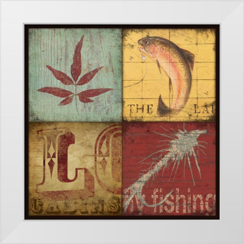 Lodge IV White Modern Wood Framed Art Print by Marrott, Stephanie