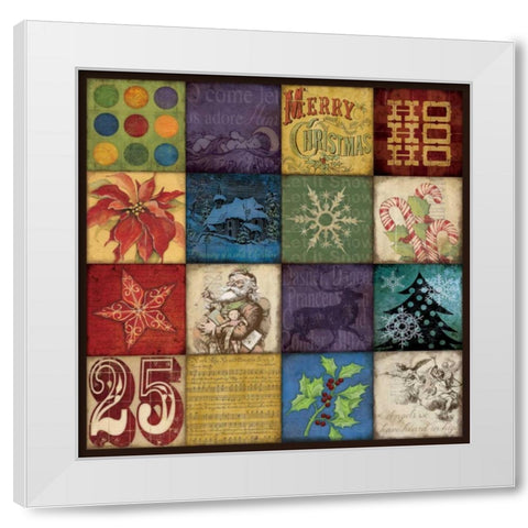 Holiday Joy White Modern Wood Framed Art Print by Marrott, Stephanie