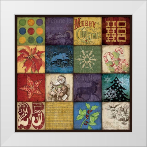Holiday Joy White Modern Wood Framed Art Print by Marrott, Stephanie