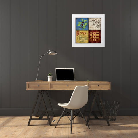 Holiday Patch III White Modern Wood Framed Art Print by Marrott, Stephanie