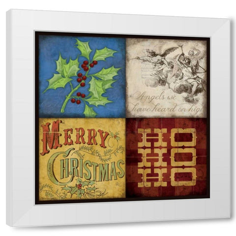 Holiday Patch III White Modern Wood Framed Art Print by Marrott, Stephanie