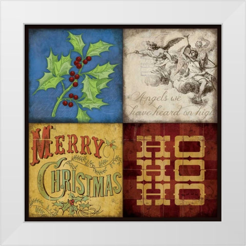 Holiday Patch III White Modern Wood Framed Art Print by Marrott, Stephanie