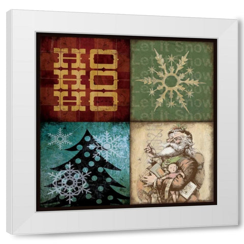 Holiday Patch IV White Modern Wood Framed Art Print by Marrott, Stephanie