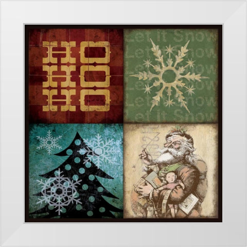Holiday Patch IV White Modern Wood Framed Art Print by Marrott, Stephanie