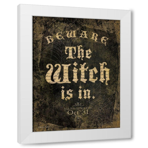 The Witch White Modern Wood Framed Art Print by Marrott, Stephanie