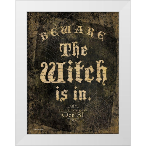 The Witch White Modern Wood Framed Art Print by Marrott, Stephanie