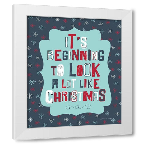 Look Like White Modern Wood Framed Art Print by Marrott, Stephanie