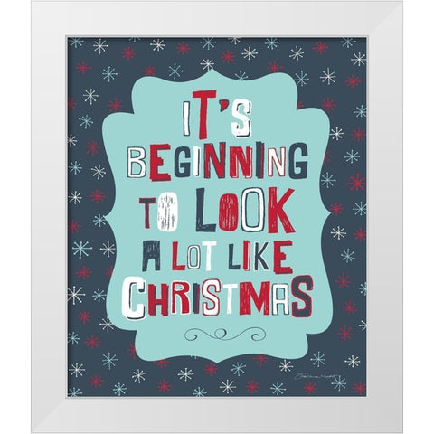 Look Like White Modern Wood Framed Art Print by Marrott, Stephanie