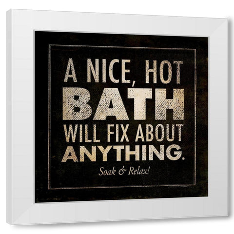 Hot Bath White Modern Wood Framed Art Print by Marrott, Stephanie