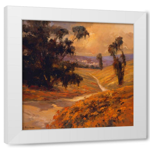 Afternoon Walk II White Modern Wood Framed Art Print by Stevens, Allayn