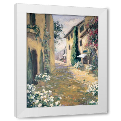 Sunlit Villa I White Modern Wood Framed Art Print by Stevens, Allayn