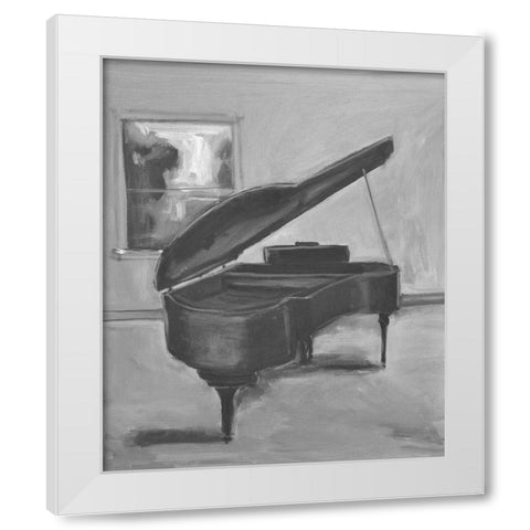 Piano -1 BW White Modern Wood Framed Art Print by Stevens, Allayn