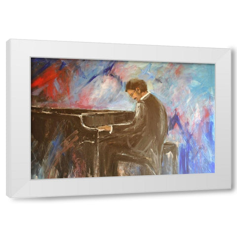 Solo White Modern Wood Framed Art Print by Stevens, Allayn