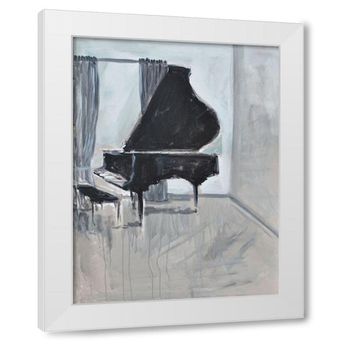Piano 4 White Modern Wood Framed Art Print by Stevens, Allayn