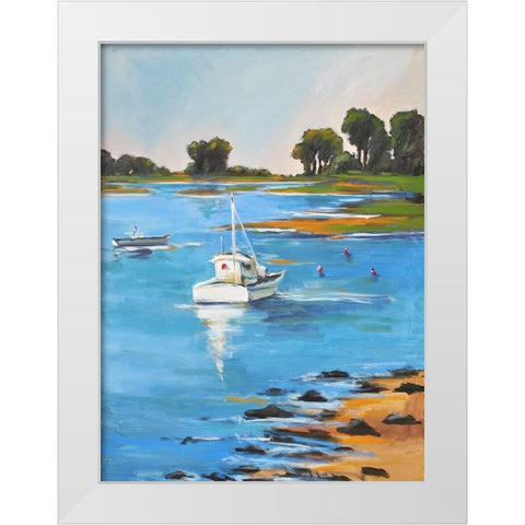 Low Tide White Modern Wood Framed Art Print by Stevens, Allayn