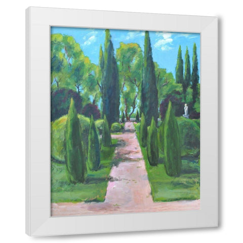 Lake Gardens White Modern Wood Framed Art Print by Stevens, Allayn