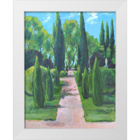 Lake Gardens White Modern Wood Framed Art Print by Stevens, Allayn
