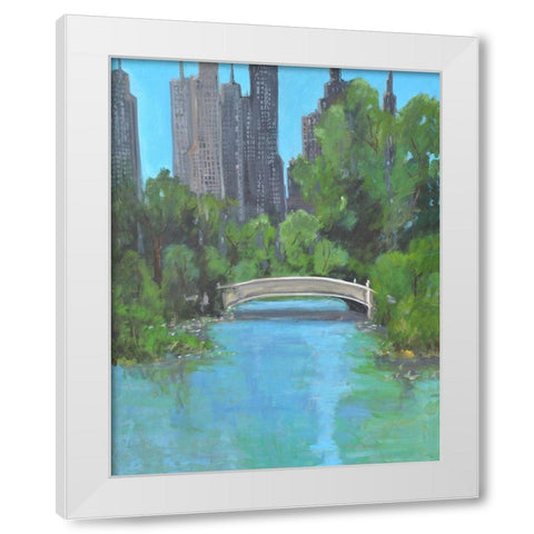 City Park White Modern Wood Framed Art Print by Stevens, Allayn