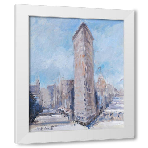 Flatiron White Modern Wood Framed Art Print by Stevens, Allayn