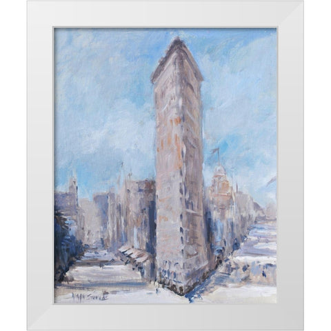 Flatiron White Modern Wood Framed Art Print by Stevens, Allayn