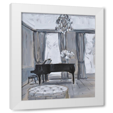 Piano Room White Modern Wood Framed Art Print by Stevens, Allayn