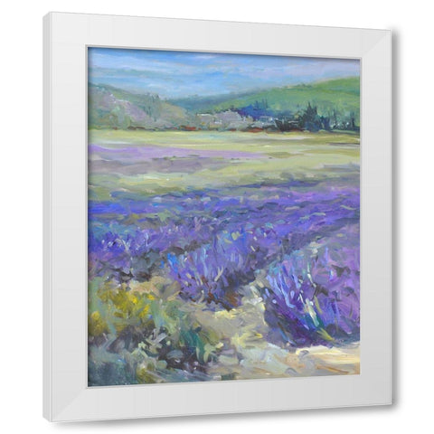 Lavender White Modern Wood Framed Art Print by Stevens, Allayn