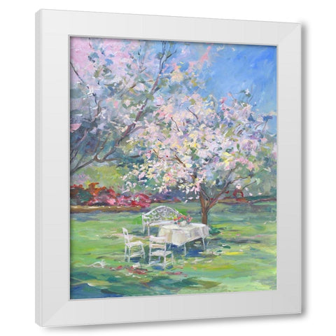 My Garden White Modern Wood Framed Art Print by Stevens, Allayn