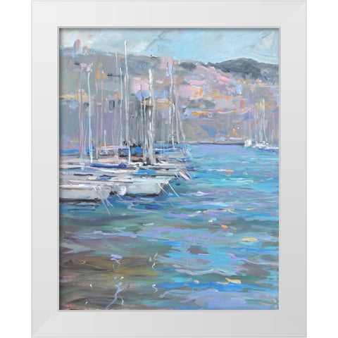 Marina White Modern Wood Framed Art Print by Stevens, Allayn