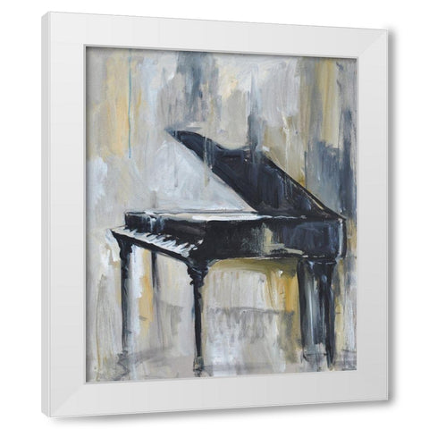 Piano Gold White Modern Wood Framed Art Print by Stevens, Allayn