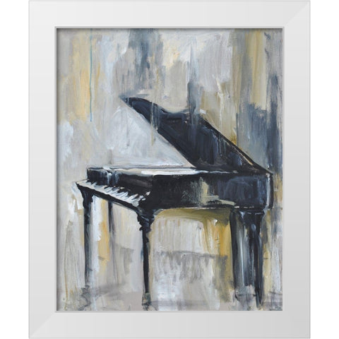 Piano Gold White Modern Wood Framed Art Print by Stevens, Allayn