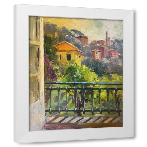 French Window White Modern Wood Framed Art Print by Stevens, Allayn
