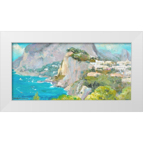 Almalfi Coast White Modern Wood Framed Art Print by Stevens, Allayn