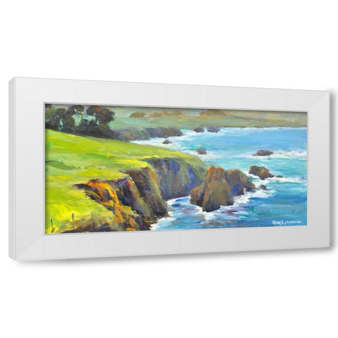 Ragged Cliffs #2 White Modern Wood Framed Art Print by Stevens, Allayn