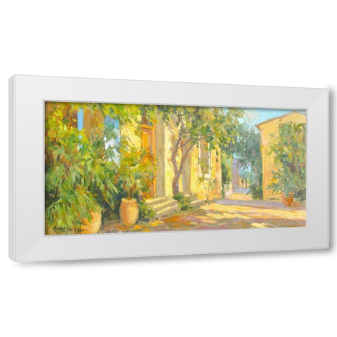 Villa Entrance White Modern Wood Framed Art Print by Stevens, Allayn