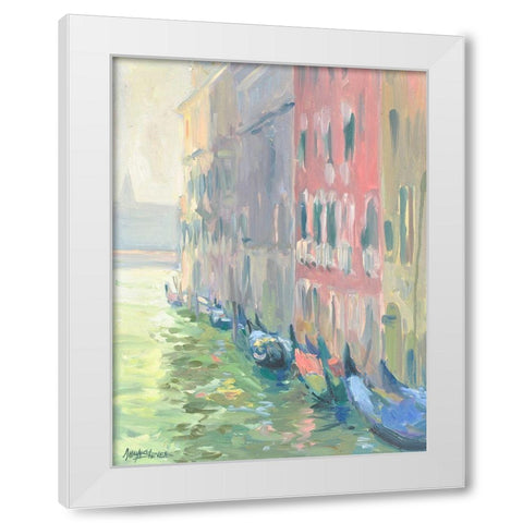 Venice Morn White Modern Wood Framed Art Print by Stevens, Allayn