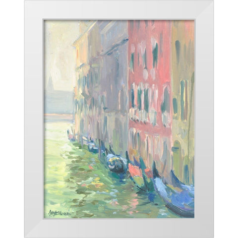 Venice Morn White Modern Wood Framed Art Print by Stevens, Allayn