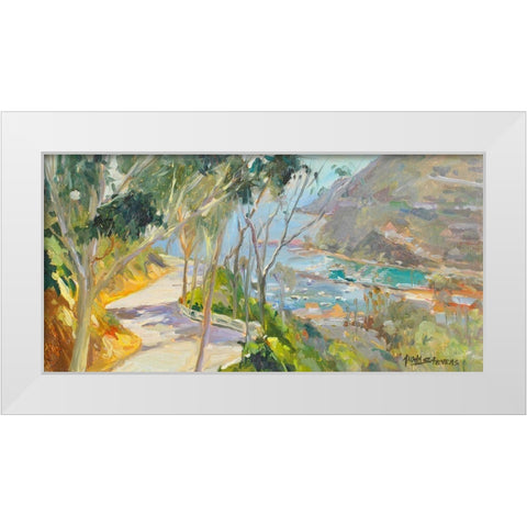 Coastal Drive White Modern Wood Framed Art Print by Stevens, Allayn