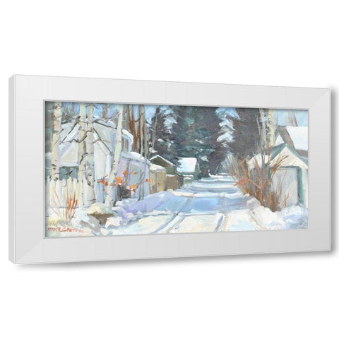 Winter Morning White Modern Wood Framed Art Print by Stevens, Allayn