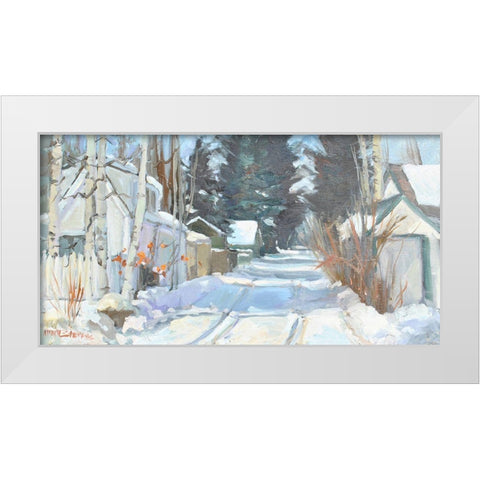Winter Morning White Modern Wood Framed Art Print by Stevens, Allayn