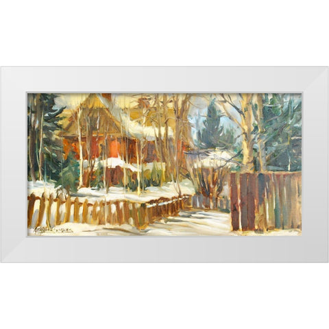 Maine Afternoon White Modern Wood Framed Art Print by Stevens, Allayn