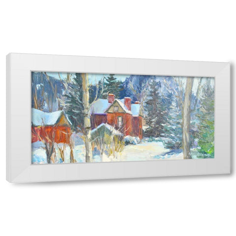 Thanksgiving Morn White Modern Wood Framed Art Print by Stevens, Allayn