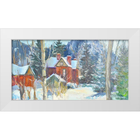 Thanksgiving Morn White Modern Wood Framed Art Print by Stevens, Allayn