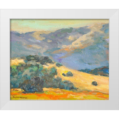 Hillside White Modern Wood Framed Art Print by Stevens, Allayn