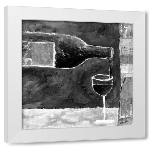 White Wine White Modern Wood Framed Art Print by Bagnato, Judi
