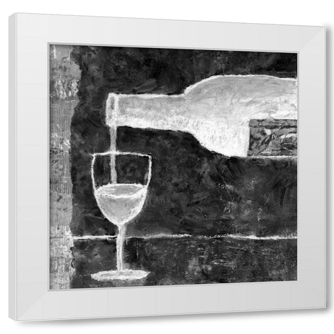 Red Wine White Modern Wood Framed Art Print by Bagnato, Judi