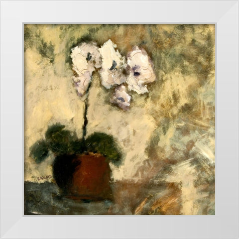 Orchid 2 White Modern Wood Framed Art Print by Bagnato, Judi